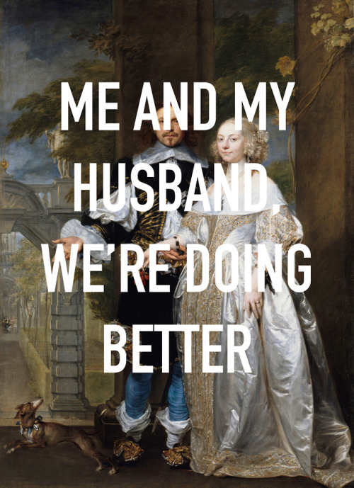 artandlyric:mitski, “me and my husband” (2018) // gonzales coques, “portrait of a married couple in 