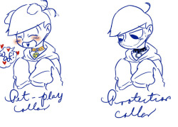 itsuhdesuh:  Some BDSM collars featuring Jyushi (?) Just found some differences between collars used in BDSM I picture Jyushimatsu using them. 