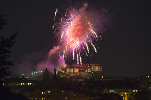 Fireworks over Edinburgh Castle during The Royal Edinburgh Military Tattoo