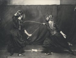 babesinarmor:  “Two Edwardian women fencing,