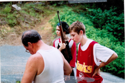 actuallygrimes:  me and my grandpa and my brother he taught us everything about surviving and problem solving and whatnot he ran away from home when he was 12 and lived in the wilderness, hopped trains across the country and made it to the west where