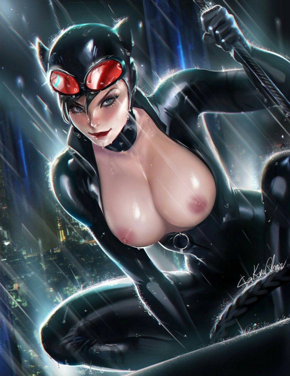 Catwoman black cat porn