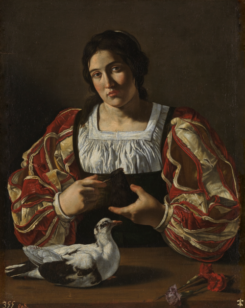 Cecco del Caravaggio (1589-1620)Woman with a Dove1610-1620