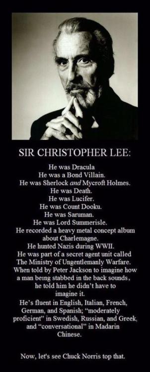 buzzfeeduk:RIP Christopher Lee