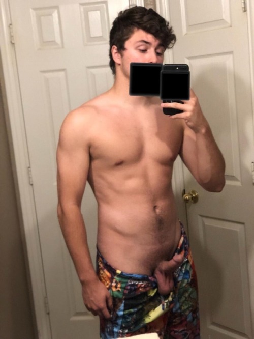 txguyaveragesize87: gorgeous-hunk86:A cutie with an erect cutie…. Hot. Give my page a follow!
