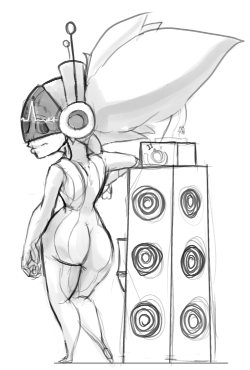 machinebyprinciple:  DJ Tristana. Butts and bass cannons.