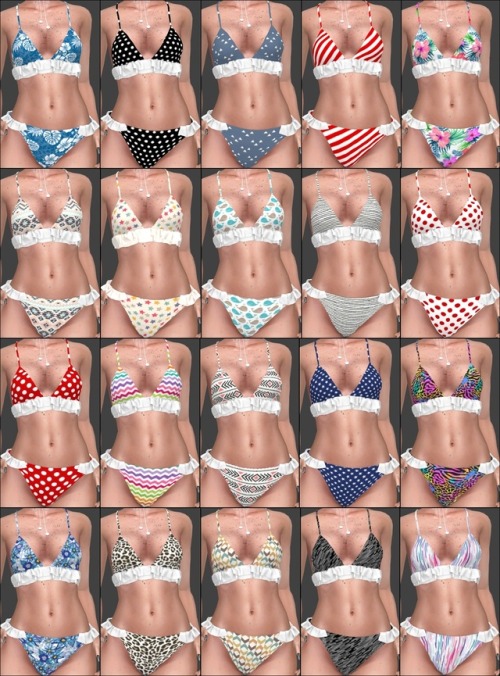 experiment128: Ruffle Bikini Recolors DOWNLOAD SFS Mesh needed - Download Mesh by Elliesimple