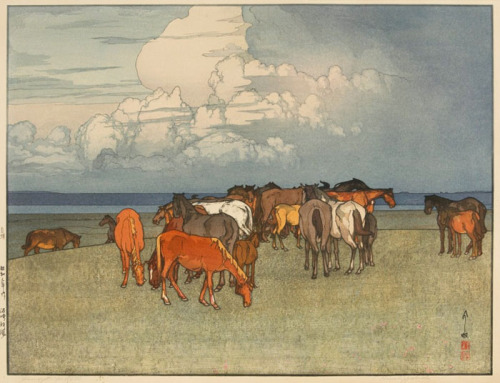 Hiroshi Yoshida 吉田 博 (1876 - 1950) - Numazaki Pasture 1928