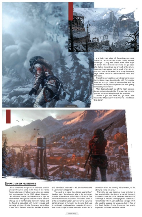 theomeganerd:  Rise of the Tomb Raider details (Game Informer March 2015 issue)