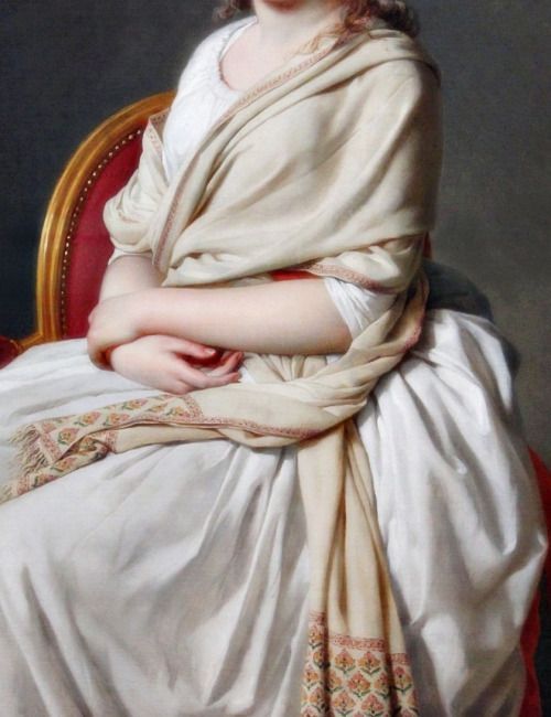 organizationallyimpaired:
“ Portrait of Anne-Marie-Louise Thélusson, Detail. by Jacques-Louis David (1790)
”