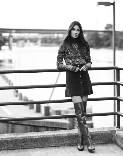 Lily AldridgeBoots by ChloéSweater by GucciSkirt by Frame DenimThe Edit by Net-A-Porter: Rock'n'roll