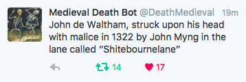 itwashotwestayedinthewater:  itwashotwestayedinthewater:fucked up how in 1322 a guy