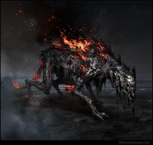 ravenkult: Hellhound by Vladyslava Hladkova www.artstation.com/artwork/l215a