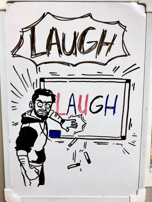 Jack Hitting The White Board, Drawn On A White Board.