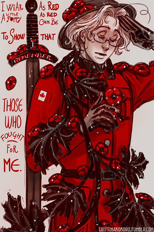 cristinakokoro:I wanted to do this draw so bad and…I made it ç_ç I’m so happy…for the Remembrance Da