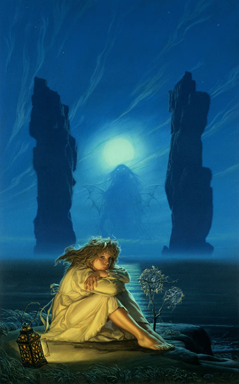 theartofmichaelwhelan:PERIWINKLE by Michael Whelan, cover for The Changeling Sea by Patricia McKilli