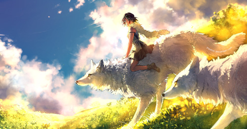 maid-en-china: Tribute to my favorite Miyazaki movie of all time. Princess Mononoke portrays the bea