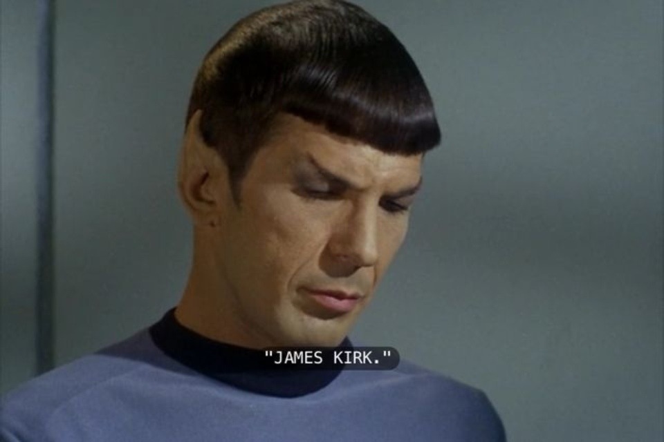 gunrunnersarsenal:  weirdtrek:  You bitch.  fukkin’ vulcanette…  Spock ftw. X3
