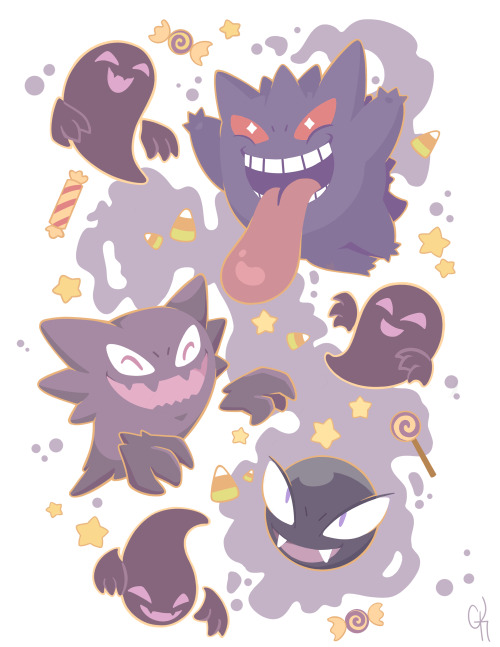 galeryth:  Spooky season is here and Gengar &amp; Pals are ready to celebrate! Grab your candy and join in the fun.