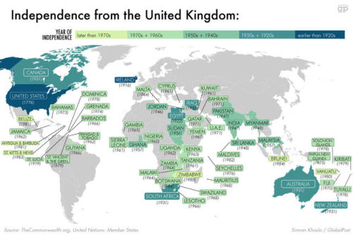 mapsontheweb - Every country that has declared independence from...