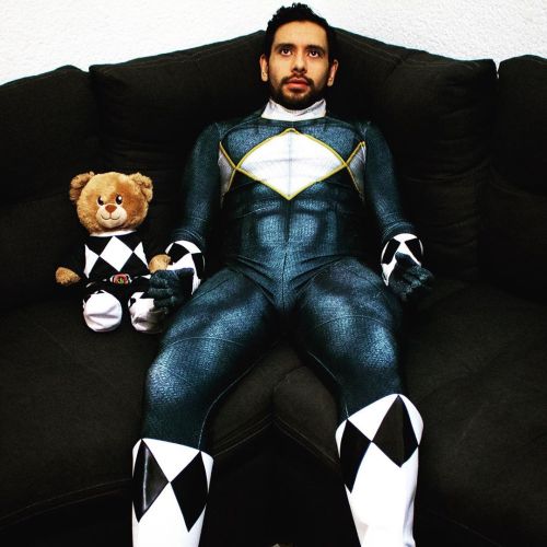 rubberfenix:  My boyfriend wanted a #PowerRanger toy. So he reprogrammed me to be one. 😈😈😈. . . . . #licra #spandex #lycra #lycraboy #zentai #cosplay #costume #blackpowerranger #gaycosplay #mindcontrol #hypnosis #hypnotized #toy #teddybear #superhero