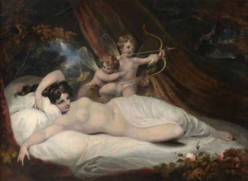 hildegardavon:Richard Westall, 1765-1836 Vénus et l'Amour, n/d, oil on canvas, 67x92.50 cmPrivate Co