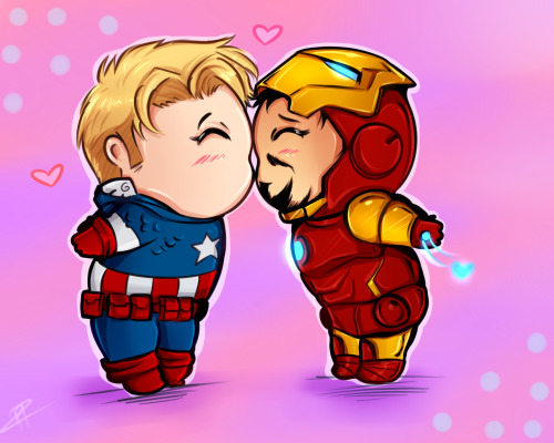 colonelrogers:A lil SteveTony commission for Ishipallthings on Twitter