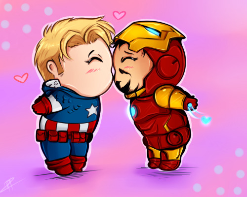 A lil SteveTony commission for Ishipallthings on Twitter