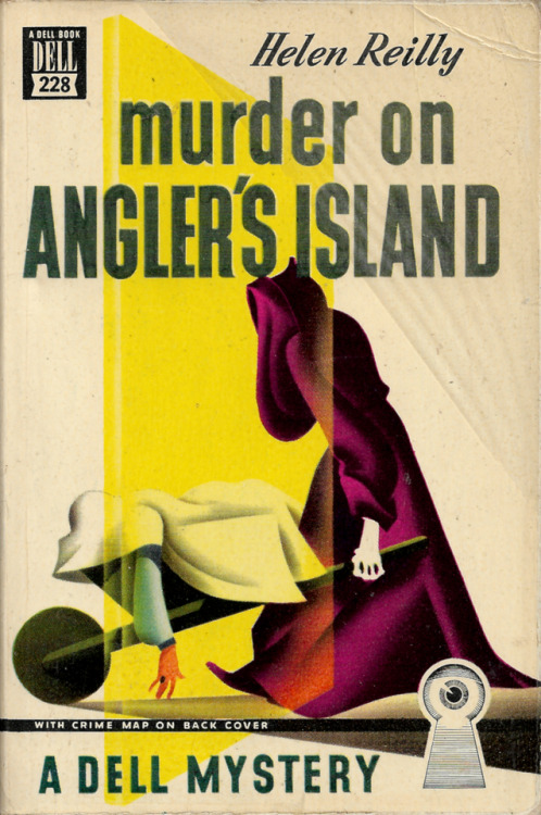 Murder On Angler’s Island, by Helen Reilly (Dell, 1945).From a box of books bought on Ebay.