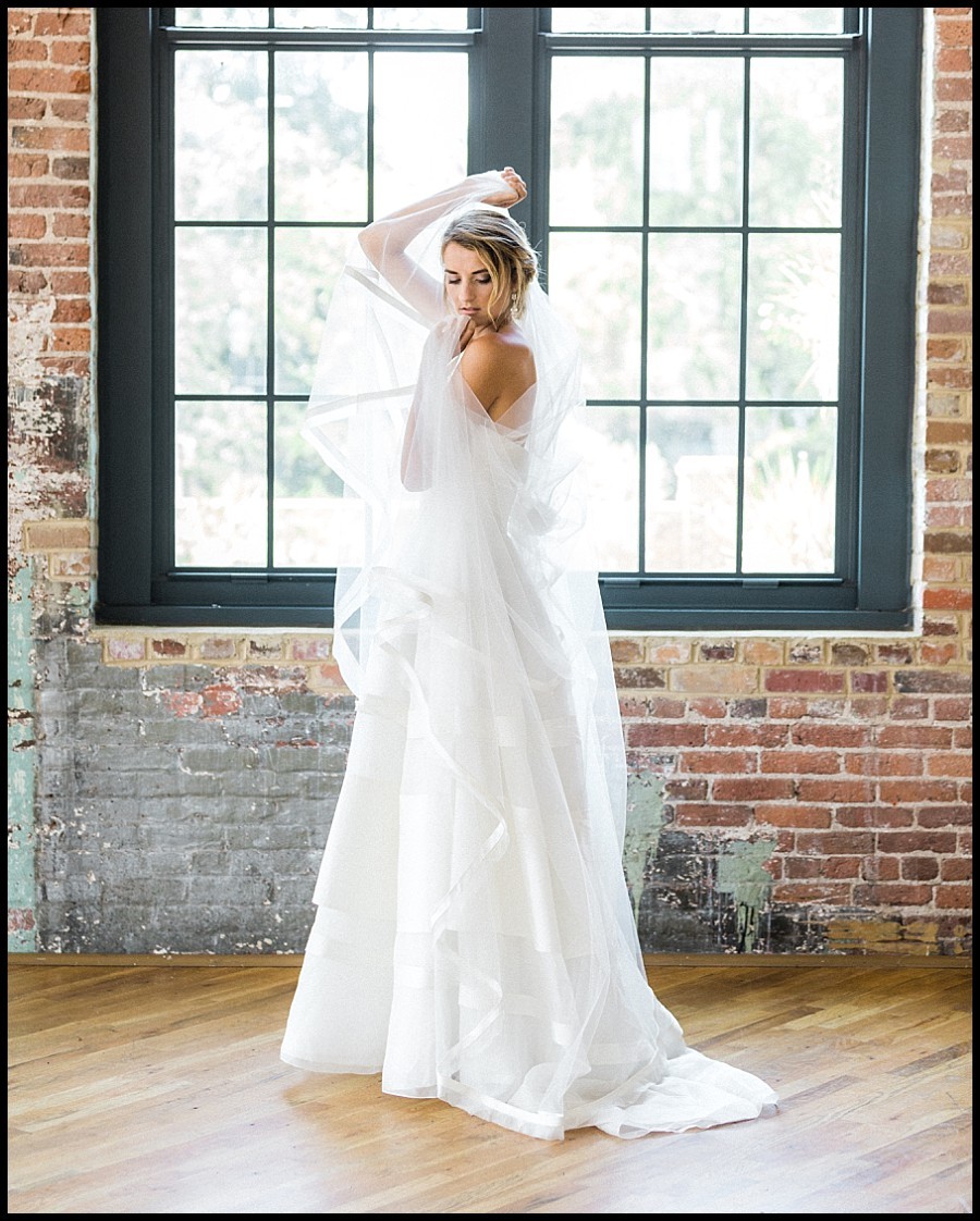 charleston wedding photography and caroline herrera fern gown at the ceder room