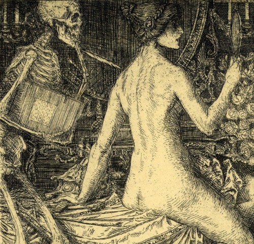 Tod und das Mädchen / Death and the Maiden (1907 / Etching) - Herbert Cole 
