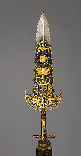 Partisan carried by the guard of Louis XIV, circa 1689-1708.from the Metropolitan Museum of Art