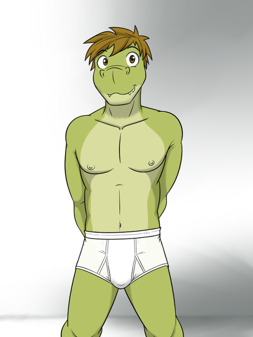tighty whities, gator dude, i may have made his eyes too big