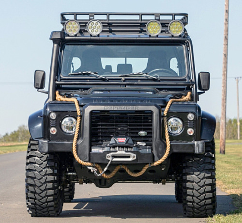 carsthatnevermadeitetc:  Land Rover Defender 110 SV ‘Spectre’ JB24, 2015. One of the 10 Land Rover Defenders used in the James Bond film Spectre is to be offered by Silverstone Auctions at their Live Online sale on the May 23. The Defenders were