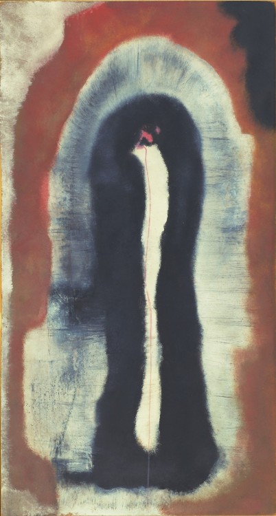 The Fallen Fig, Theodoros Stamos, 1949, MoMA: Painting and SculptureGiven anonymouslySize: 48 x 25 7