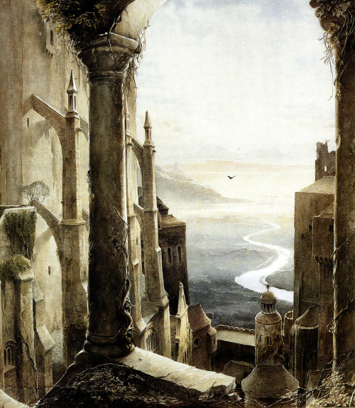 whisperingghosts: wanderers-haven:  graphicmatters: The beauty of Middle-Earth.  Alan Lee For the gf
