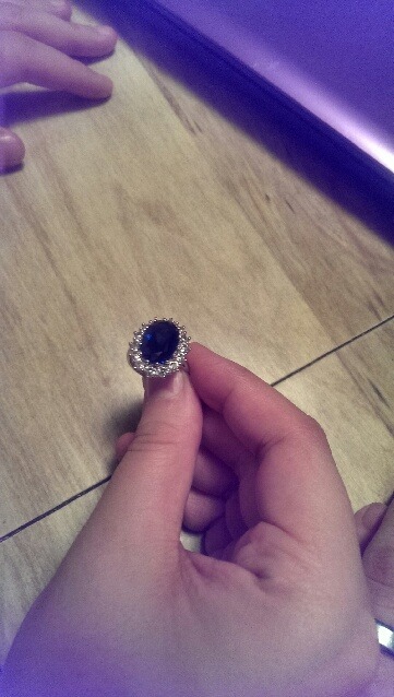 A better picture of my new ring! Look how deep blue it is. Lab made blue sapphire