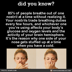 did-you-kno:  85% of people breathe out of