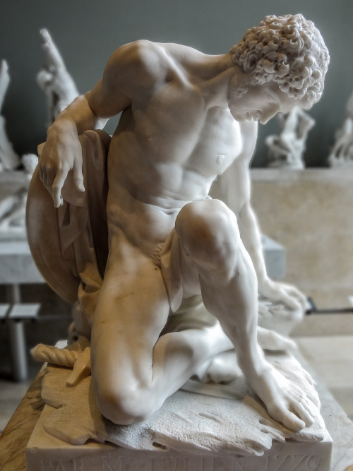 statuemania: Dying gladiator / Gladiateur mourant by Pierre Julien, Marbre, 1779, Musée du Lo