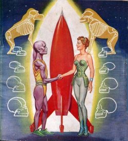 hushaby:  Richard Loehle, Imagination cover, Feb. 1955 - Ретрофутуризм. Retrofuturism 