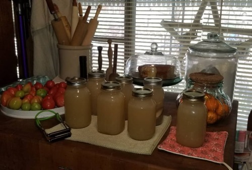 Today I caught up on things in the kitchen. My chicken broth was nearly depleted so I made some more