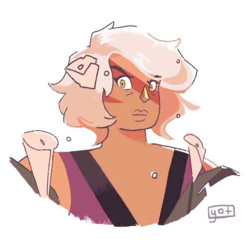 vellumed:  continuation to the question: what if the gems tried new hairstyles? my fav is definitely the space buns on peridot! 