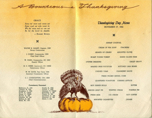 Celebrate Thanksgiving with the Navy Pacific Reserve Fleet (1952)