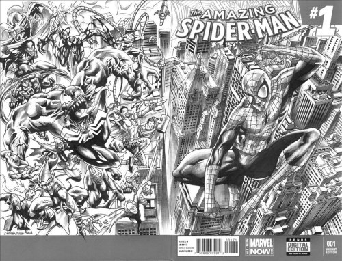 Amazing Spider-man and Rogues Gallery blank cover! I worked extra hard on this because it’s for a ch