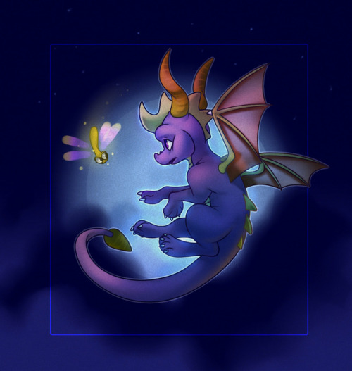 Night Flight// Spyro sketch from a few weeks back, ill try to update here more