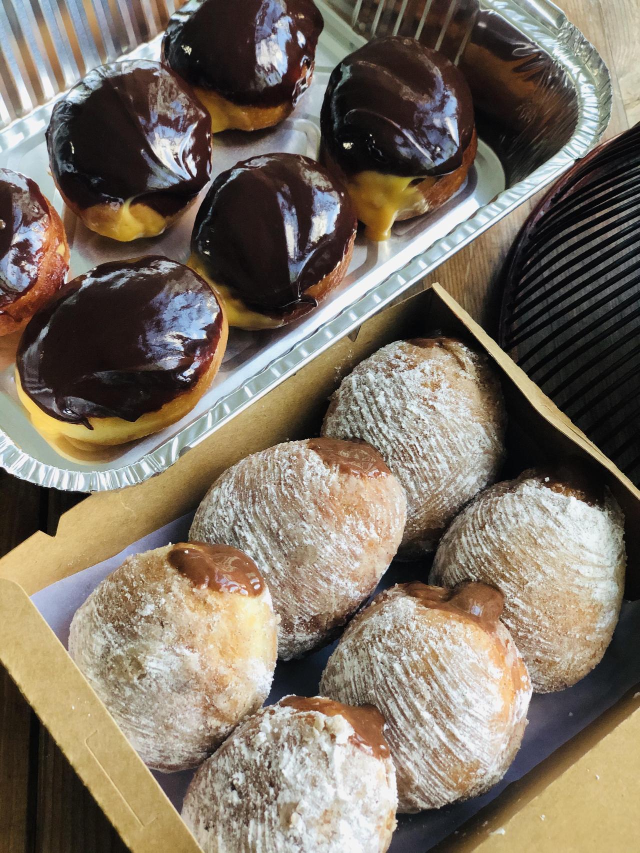 swankydesserts:
“It’s my Cake day on reddit 🍰 I made some Bombolone (Nutella filled) and Boston cream donuts. Also made a cinnamon roll tower today (not in this picture)
”