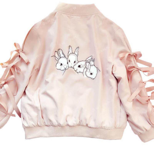 elizabeth-catarina: larmeinspo: Bunny embroidery jacket @raspberryandpeaches