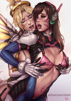 kachimahan:  congrat to “ D va and Mercy ” from overwatch for “ Pornhub top search 2017 ”  &lt;3 .. lol  Character : D va x Mercy / OVERWATCH  nsfw version here : https://www.patreon.com/posts/16392761 support me for more stuff : www.patreon.com/chanit