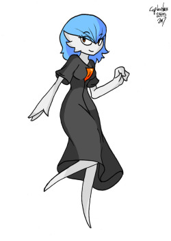 Some fanart I did of Sylvia, the Gardevoir OC of @blueman282.