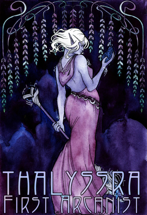 squirtleinwonderland: World of Warcraft - Art Nouveau set   Yogg Saron, Jaina, Tyrande, Chromie, Thalyssra, Valeera, Gelbin and Wrynn family - Tiffin. Anduin and Varian 